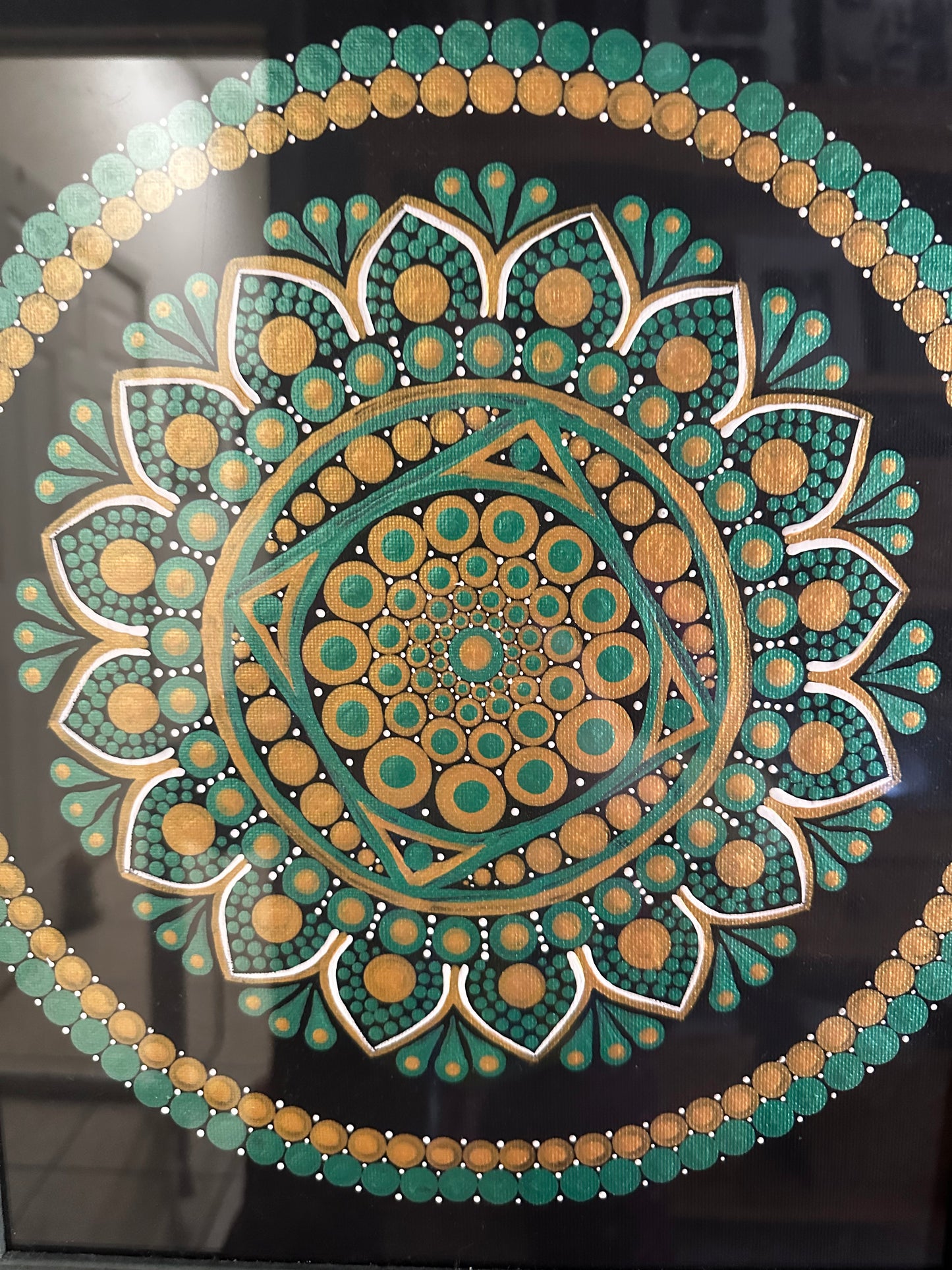 Framed Mandala in Green