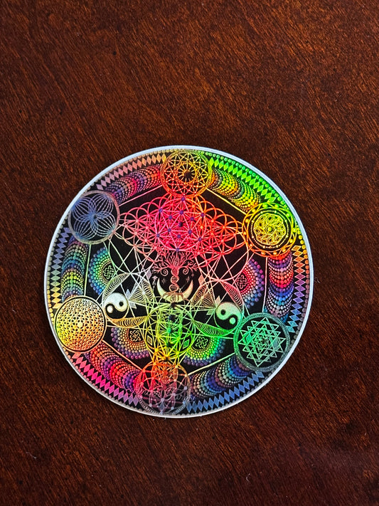 Holographic Metatronic Tree of Life Sticker 3"
