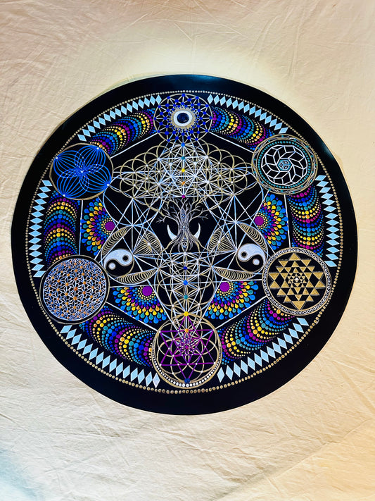 24" Geometric Tree of Life Wall Decal