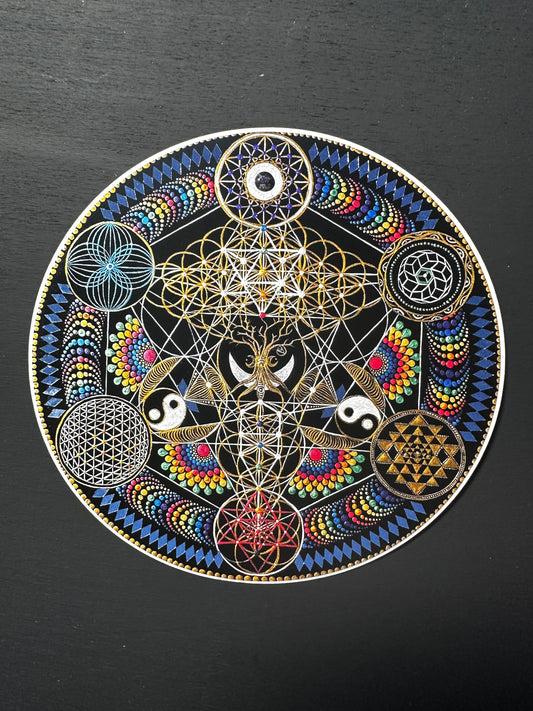 Geometric Tree of Life Sticker
